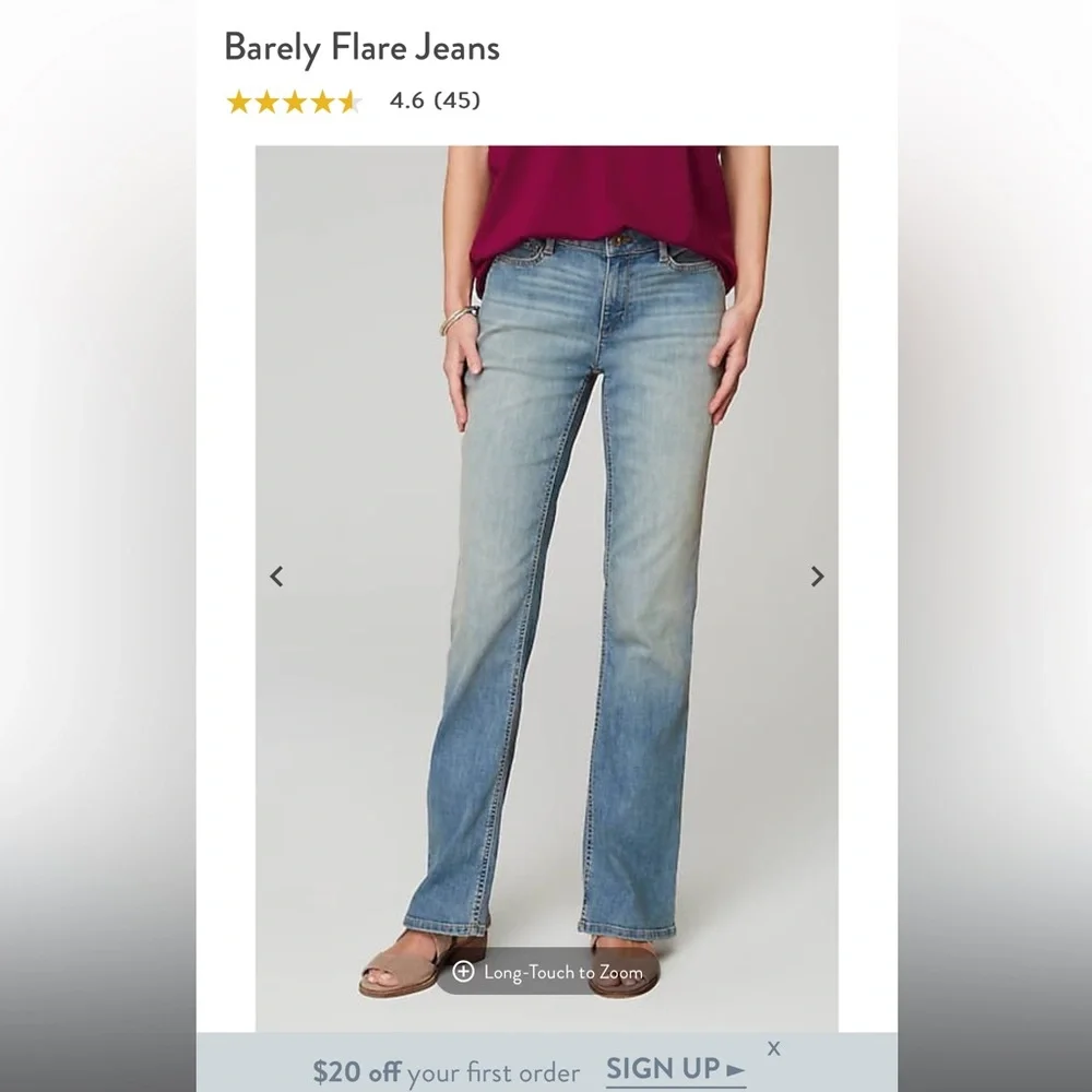 JJill Barely Flare jeans, misses 6, EUC - Picture 11 of 16